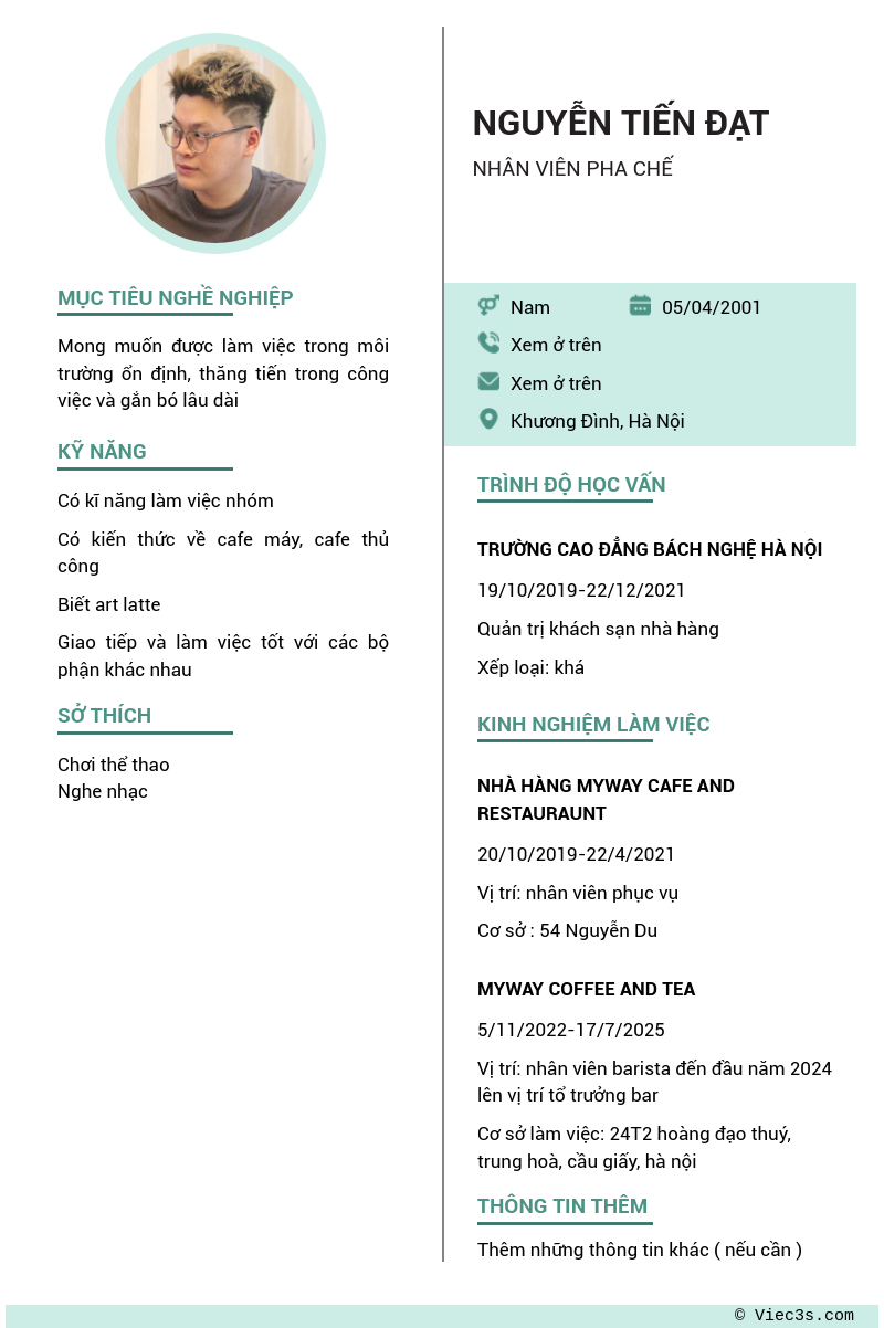 CV ứng viên