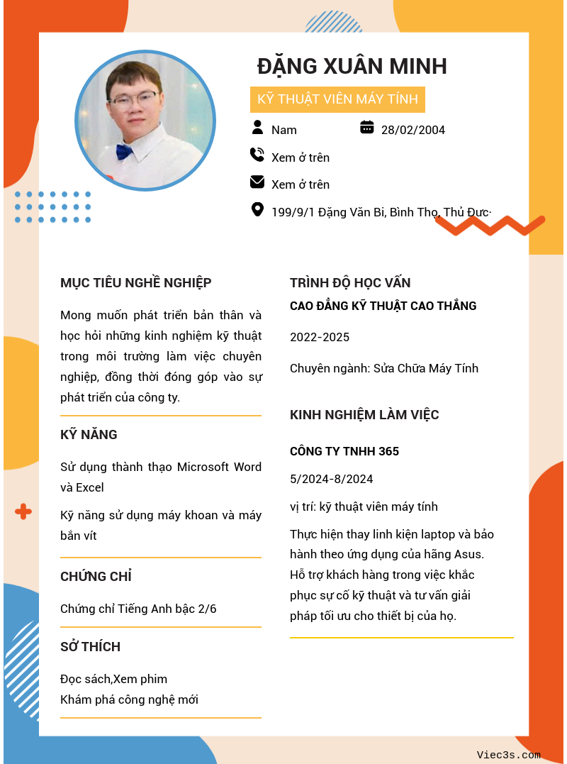 CV ứng viên