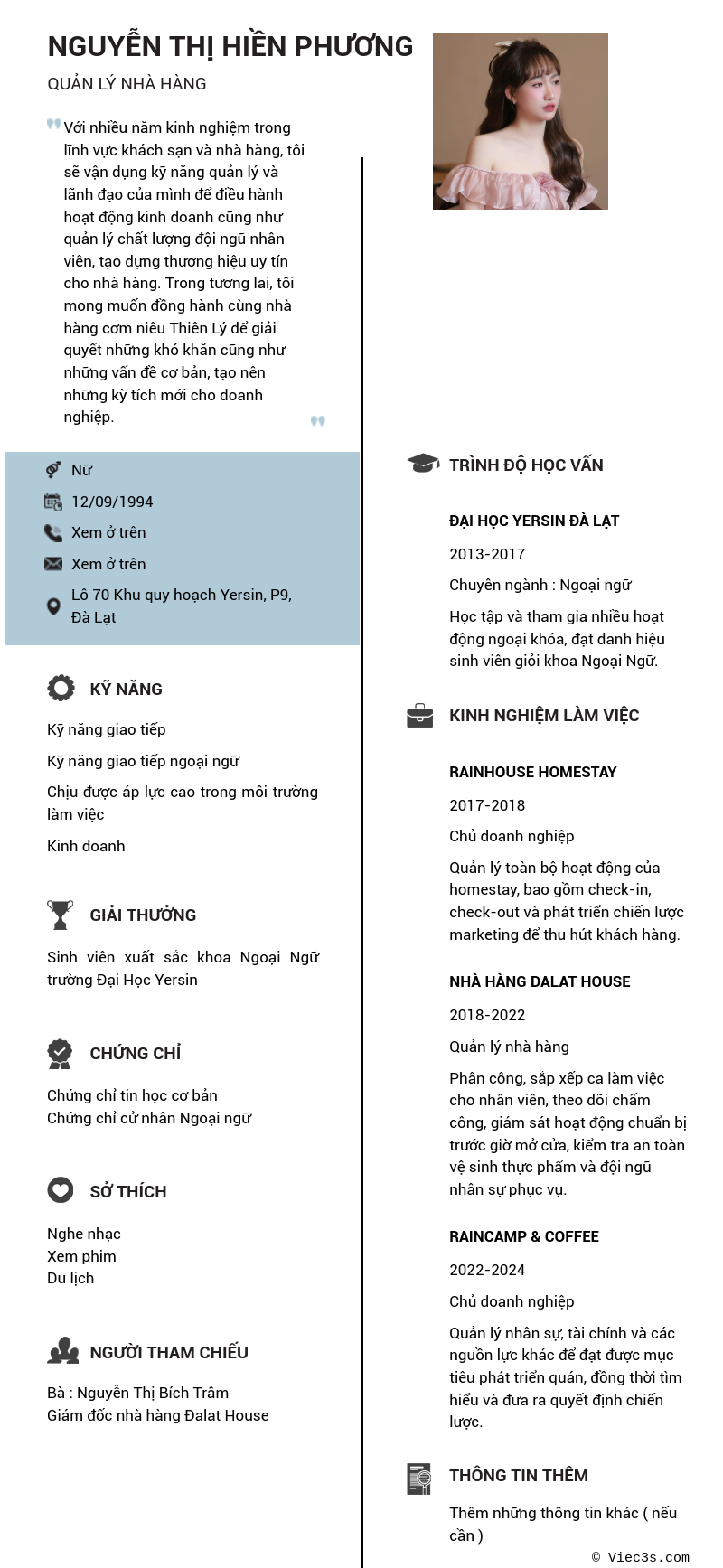 CV ứng viên