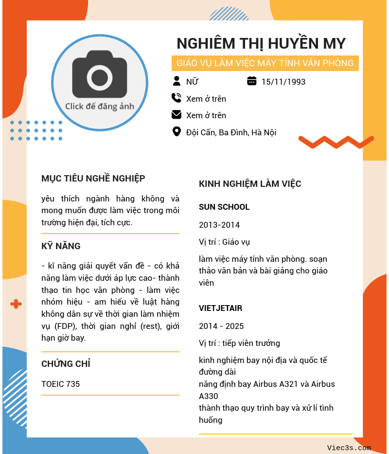 CV ứng viên