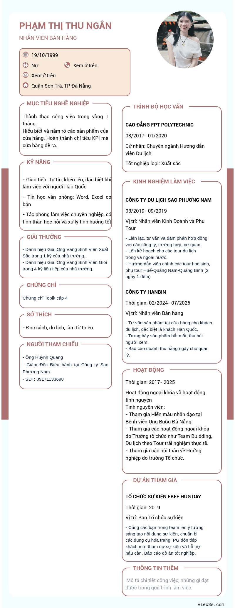 CV ứng viên