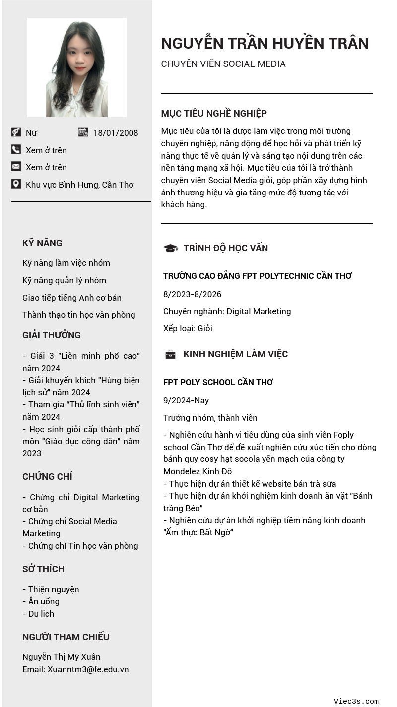 CV ứng viên