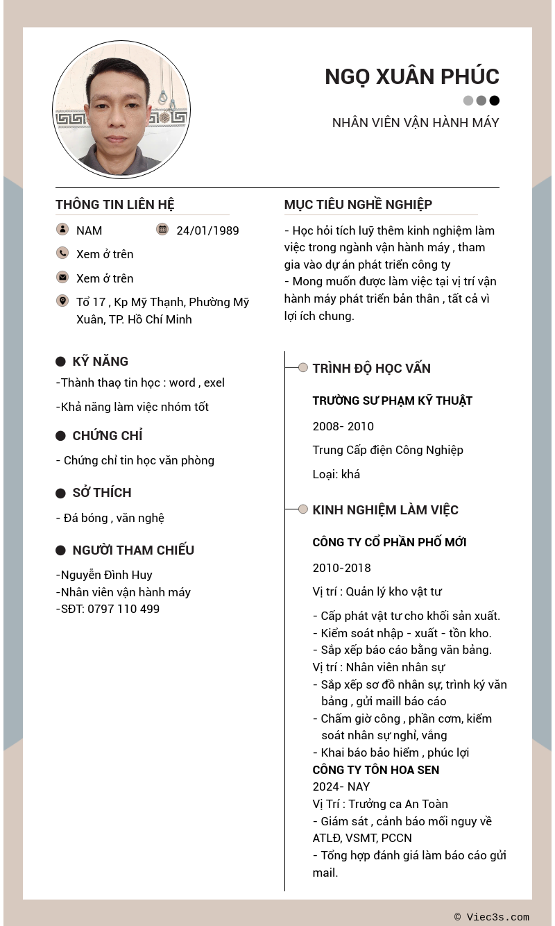 CV ứng viên