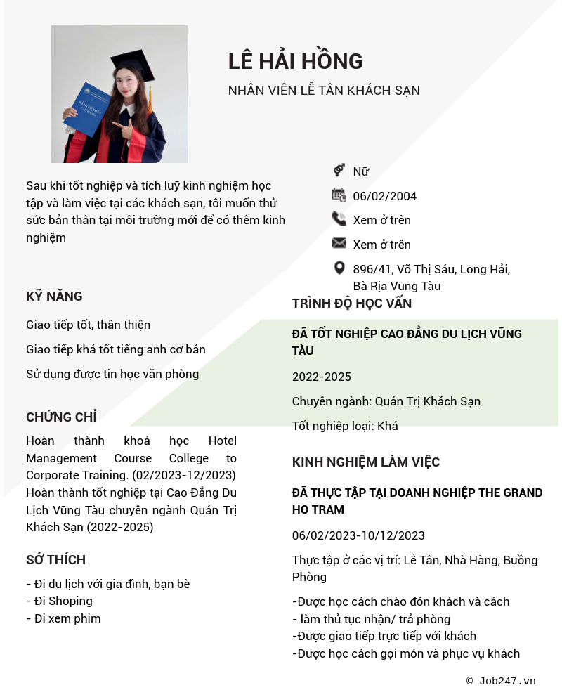 CV ứng viên