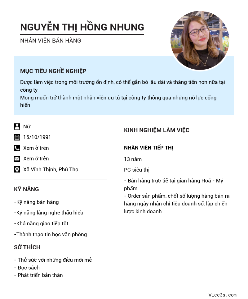 CV ứng viên