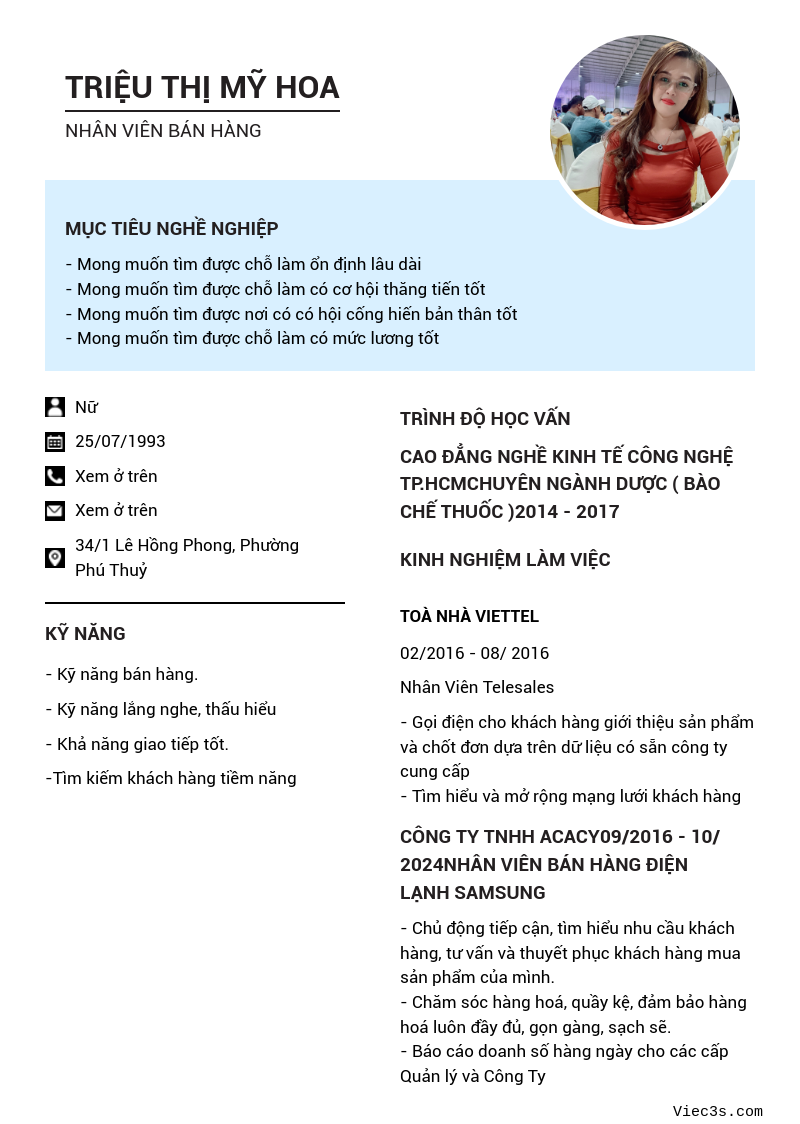 CV ứng viên