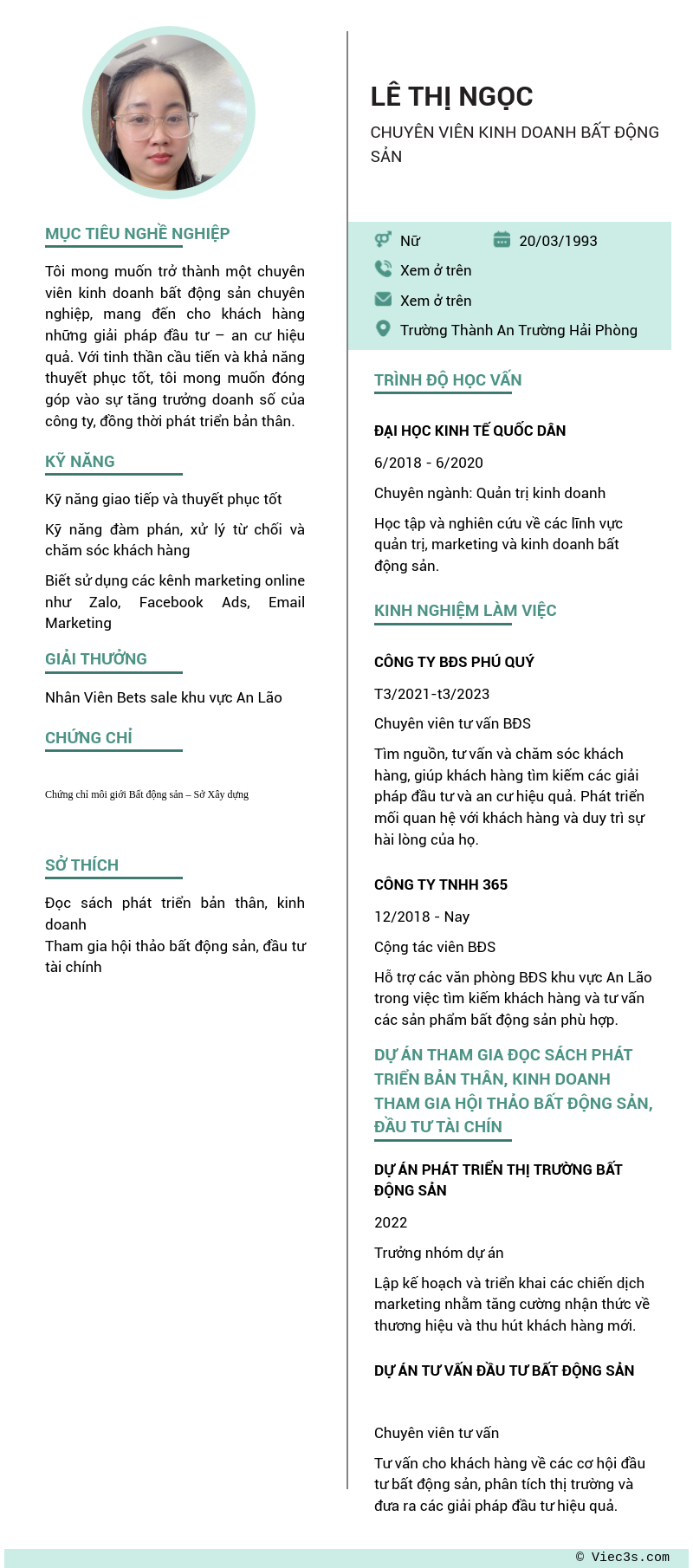 CV ứng viên