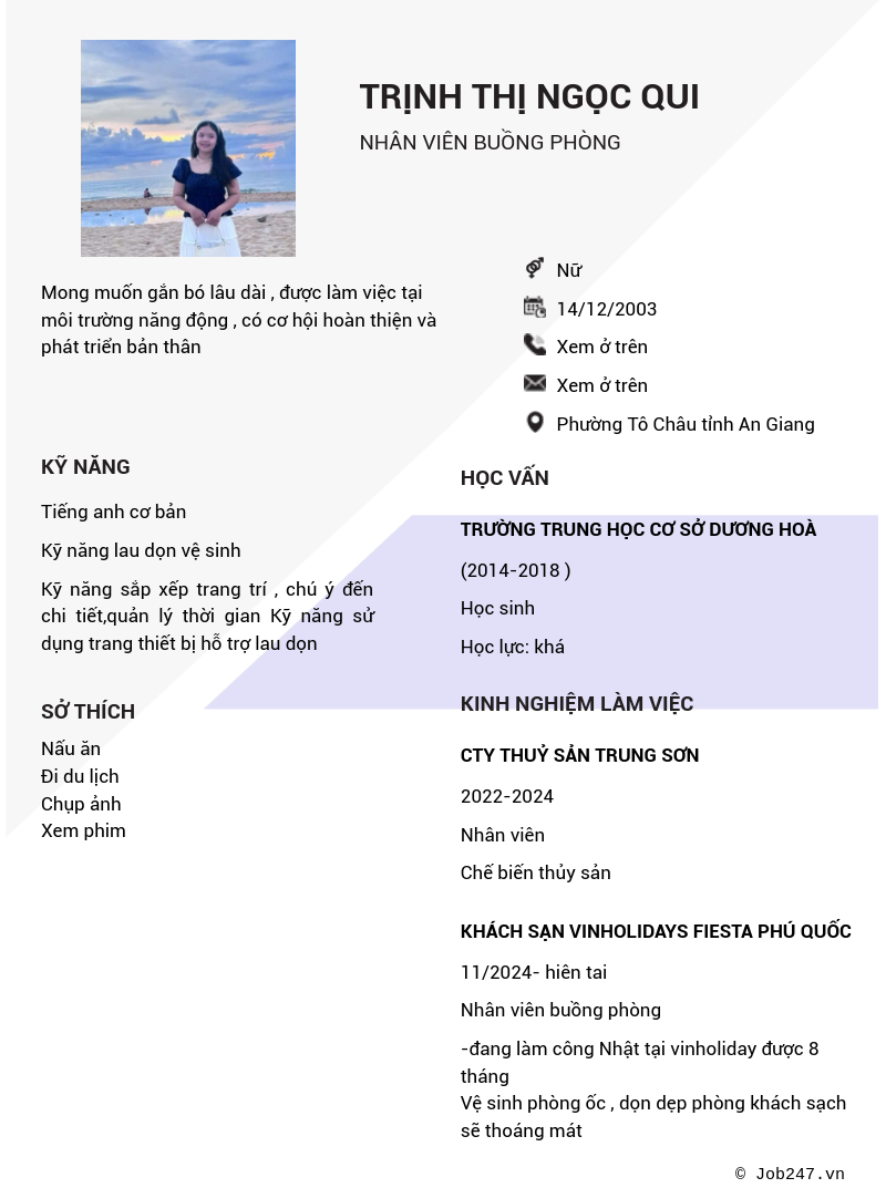 CV ứng viên