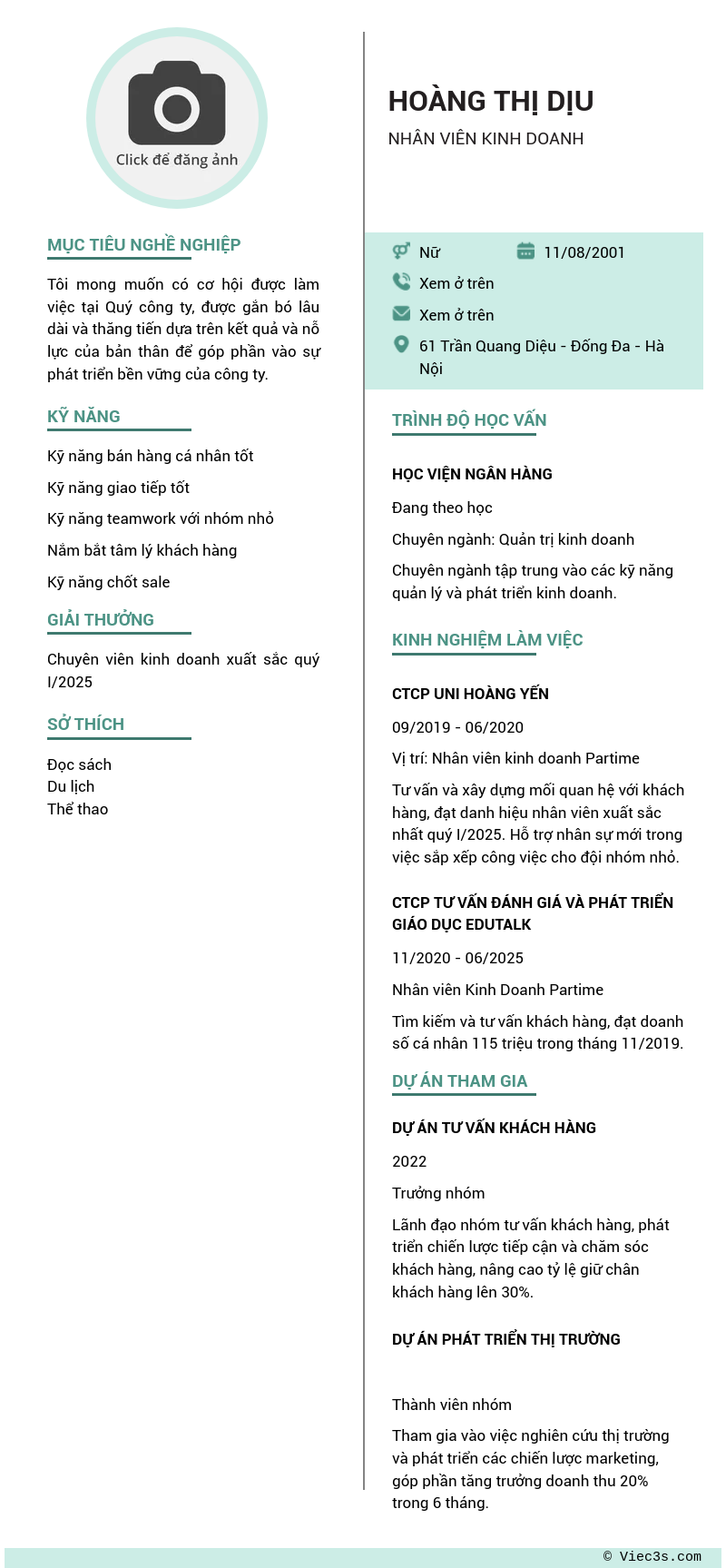 CV ứng viên
