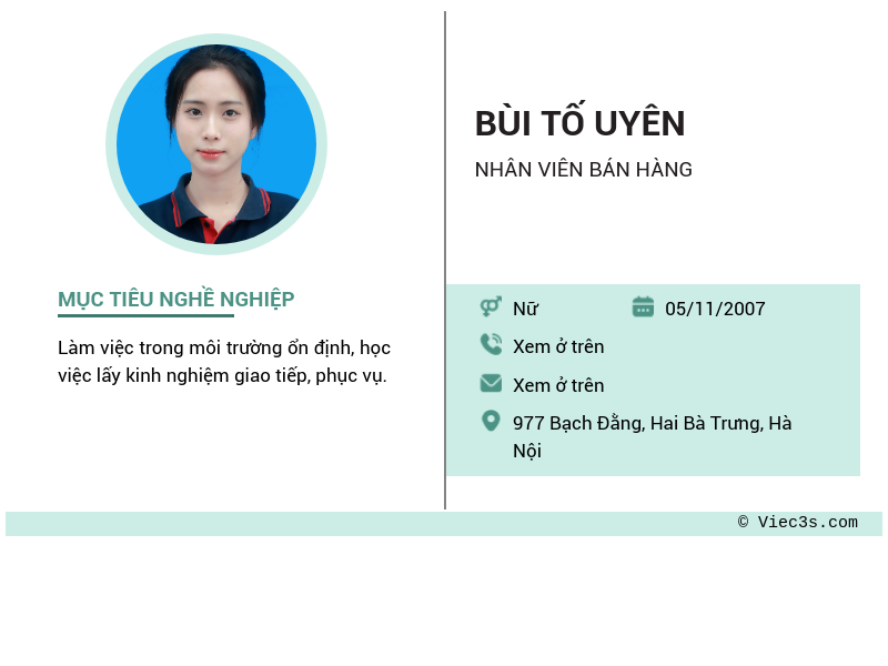 CV ứng viên