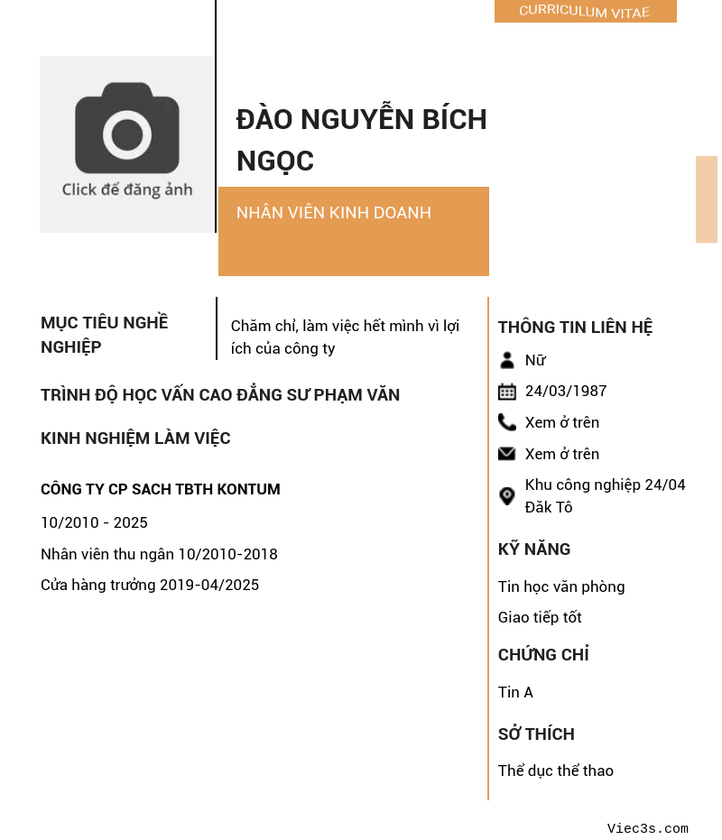 CV ứng viên