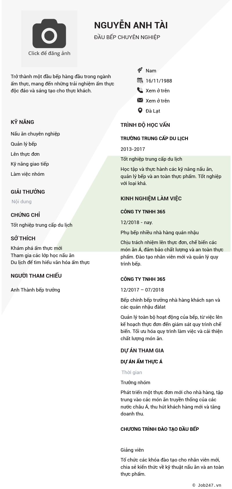 CV ứng viên