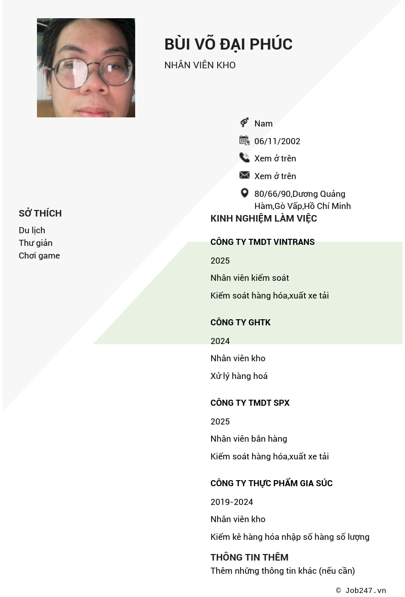 CV ứng viên