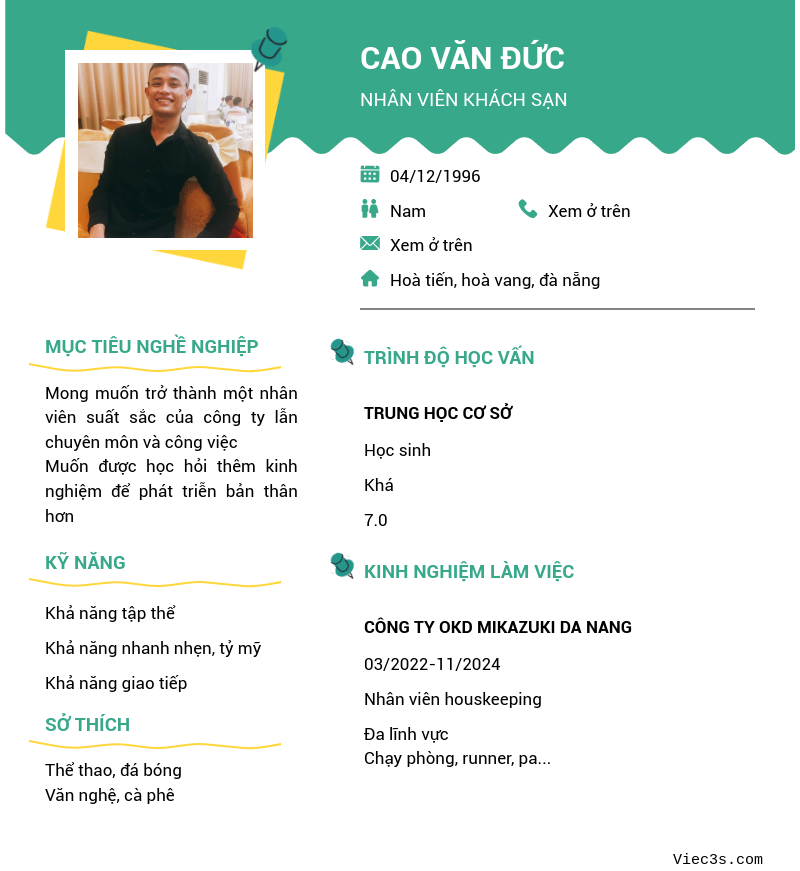 CV ứng viên