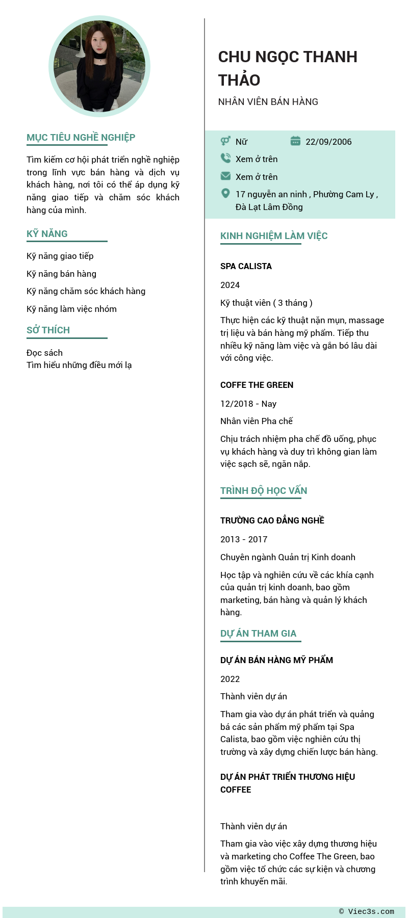 CV ứng viên