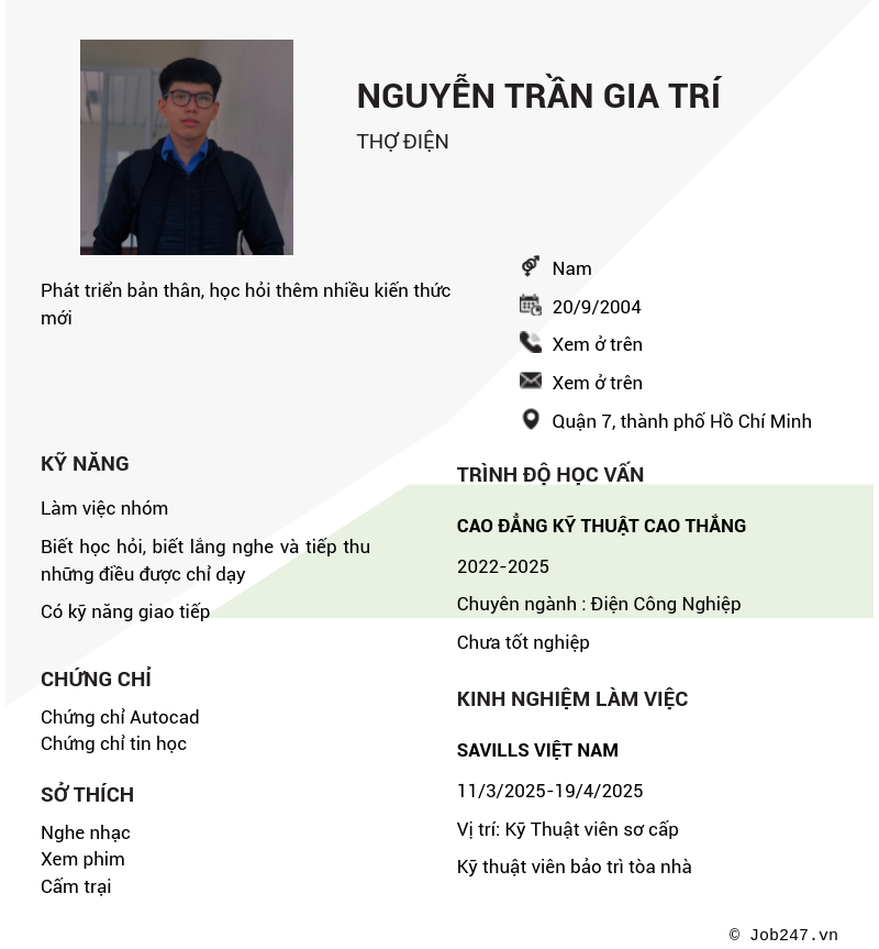 CV ứng viên