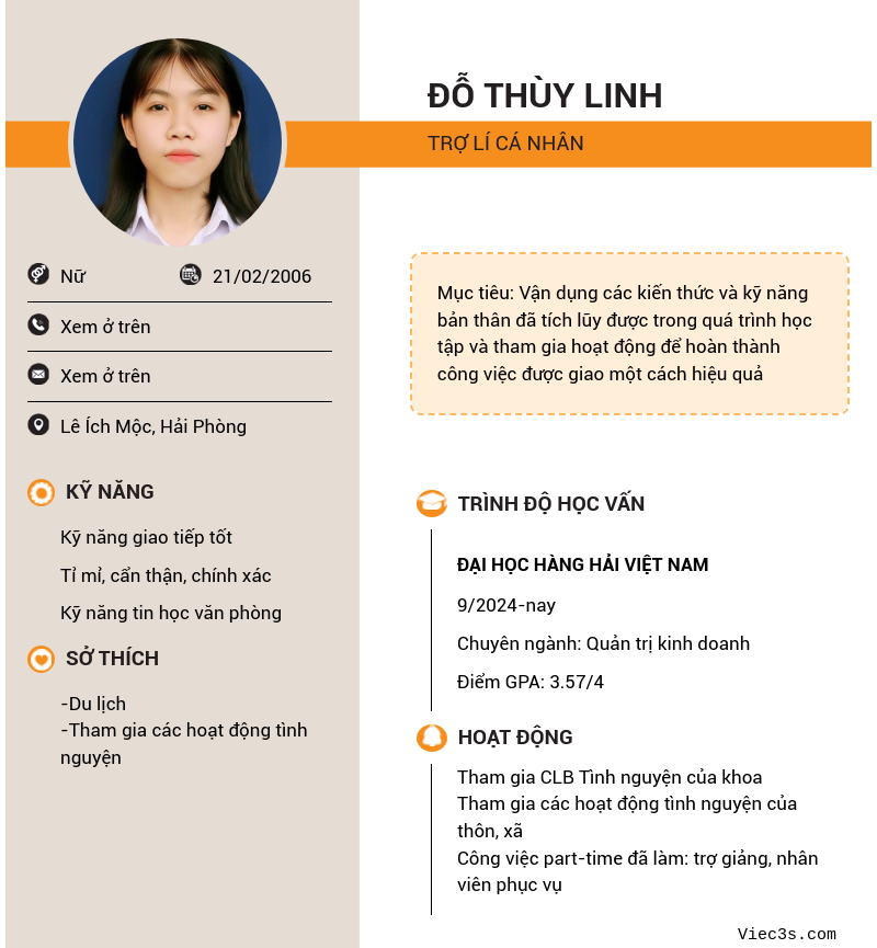 CV ứng viên