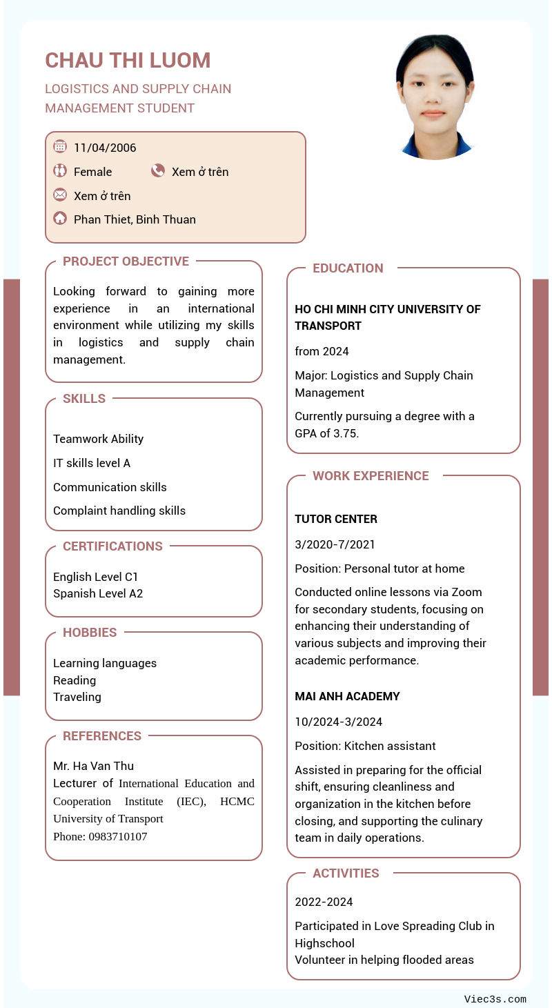 CV ứng viên