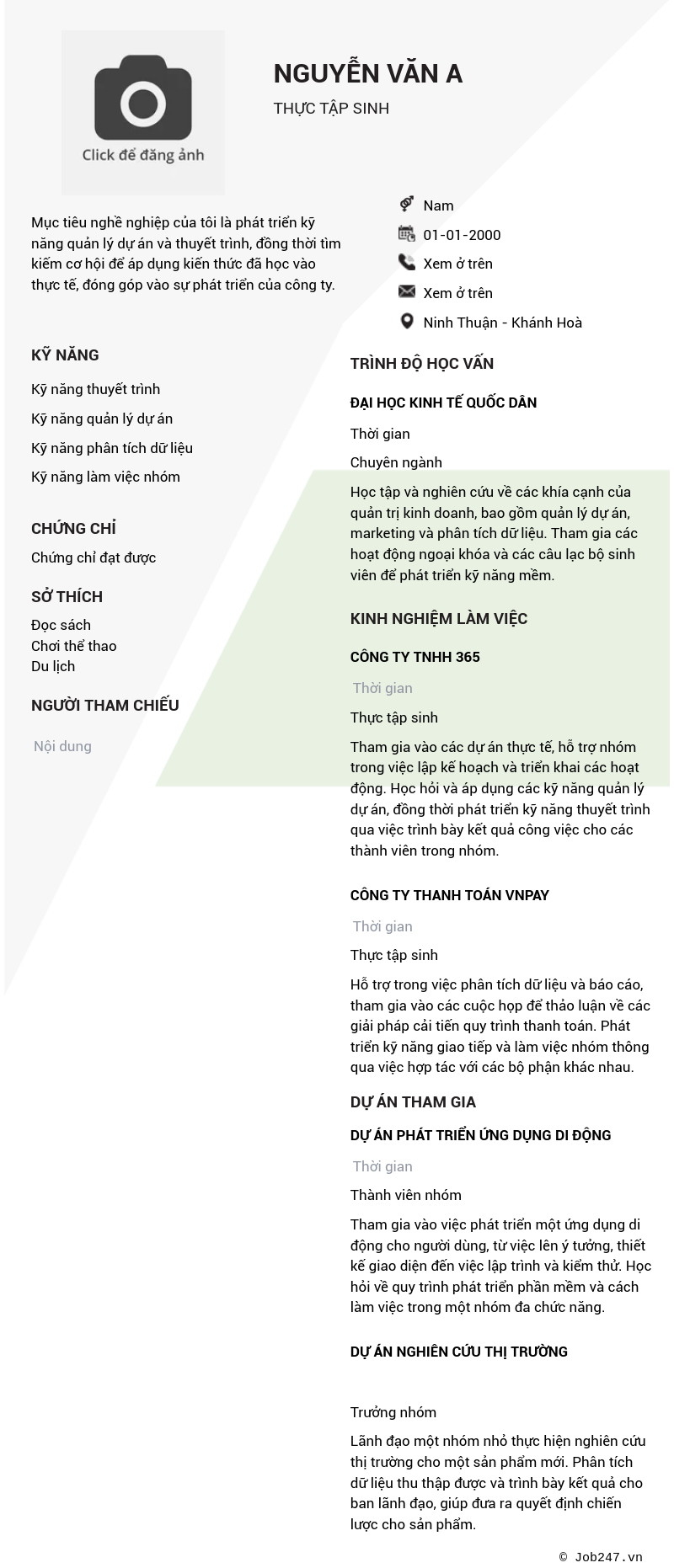 CV ứng viên
