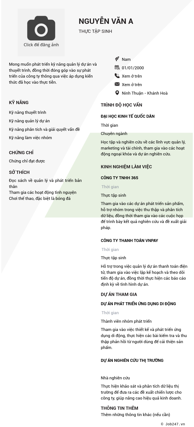 CV ứng viên