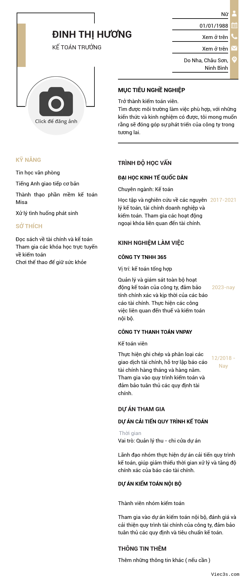 CV ứng viên