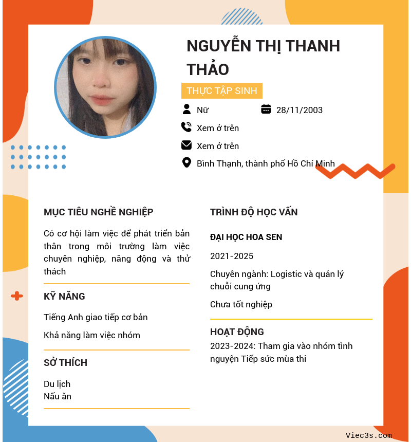 CV ứng viên