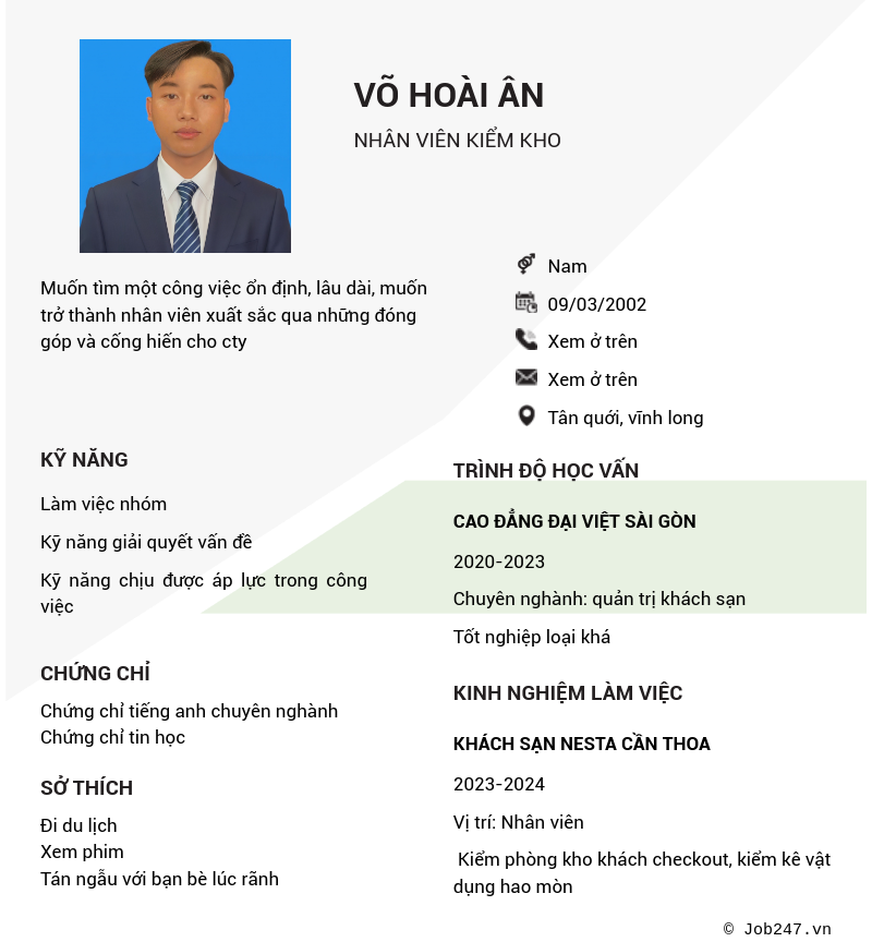 CV ứng viên