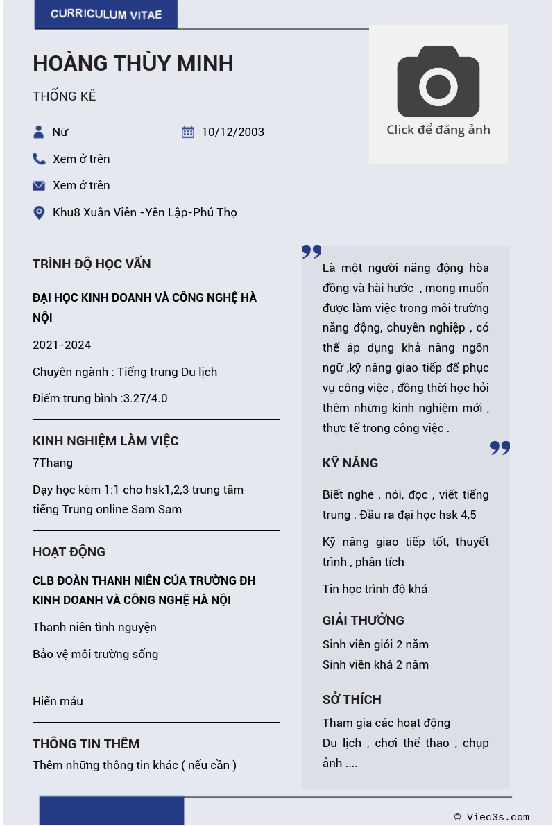 CV ứng viên