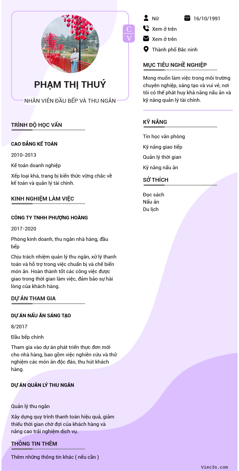 CV ứng viên