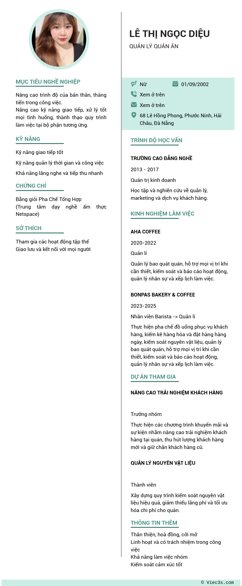 CV ứng viên
