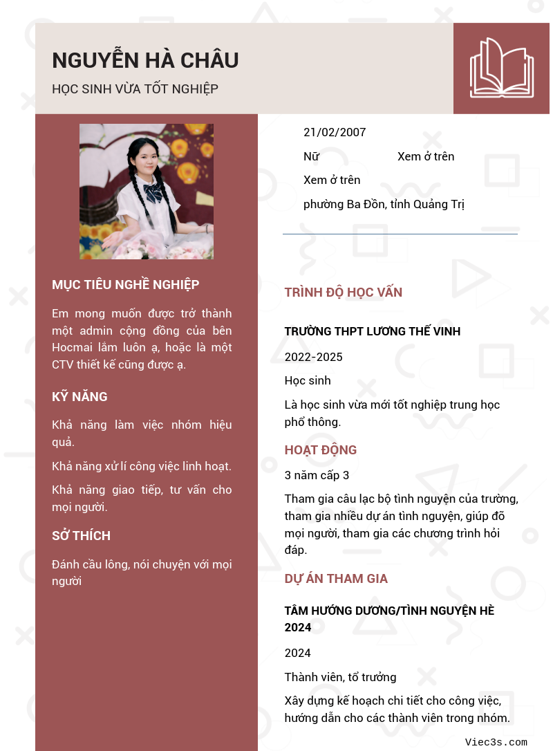 CV ứng viên