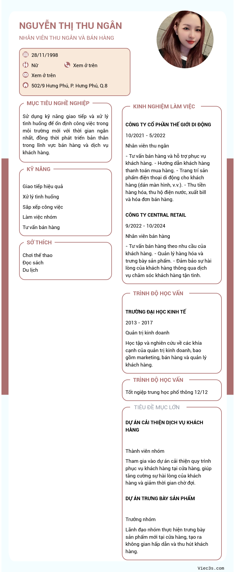 CV ứng viên