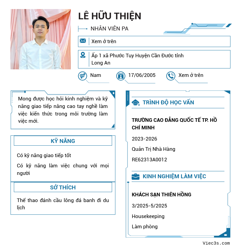 CV ứng viên
