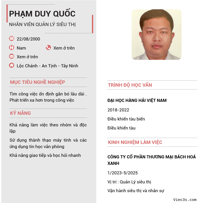 CV ứng viên