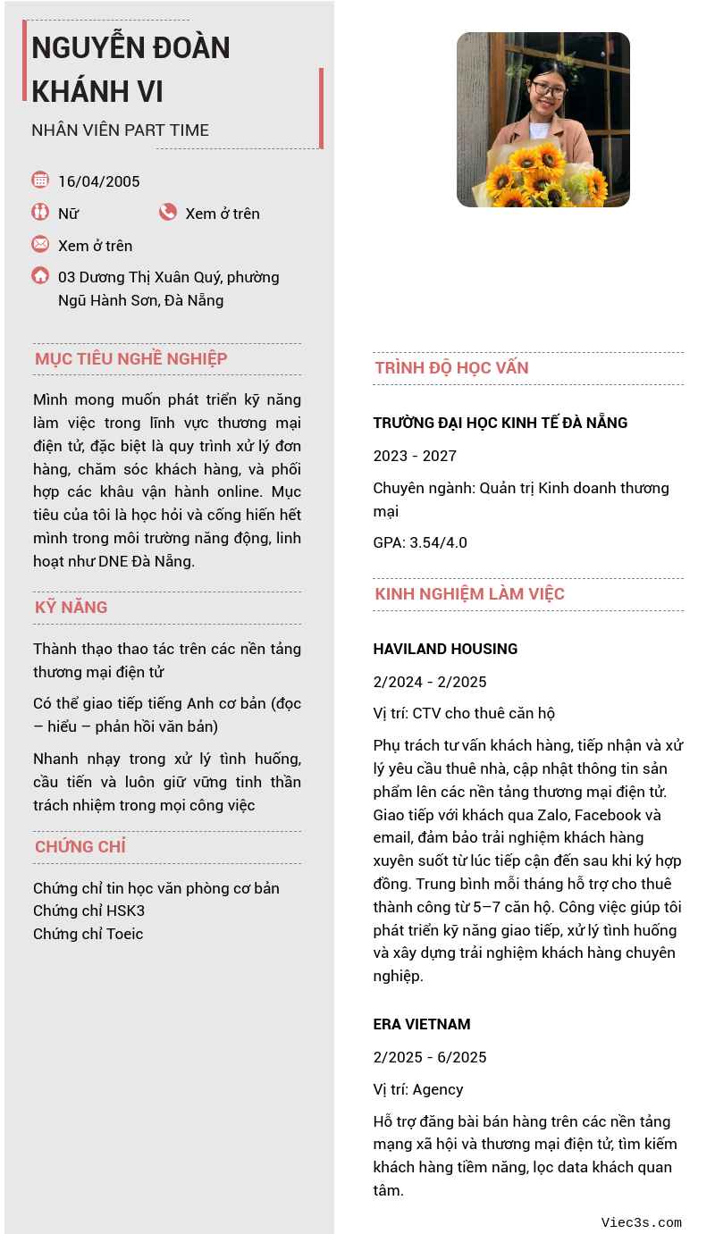CV ứng viên