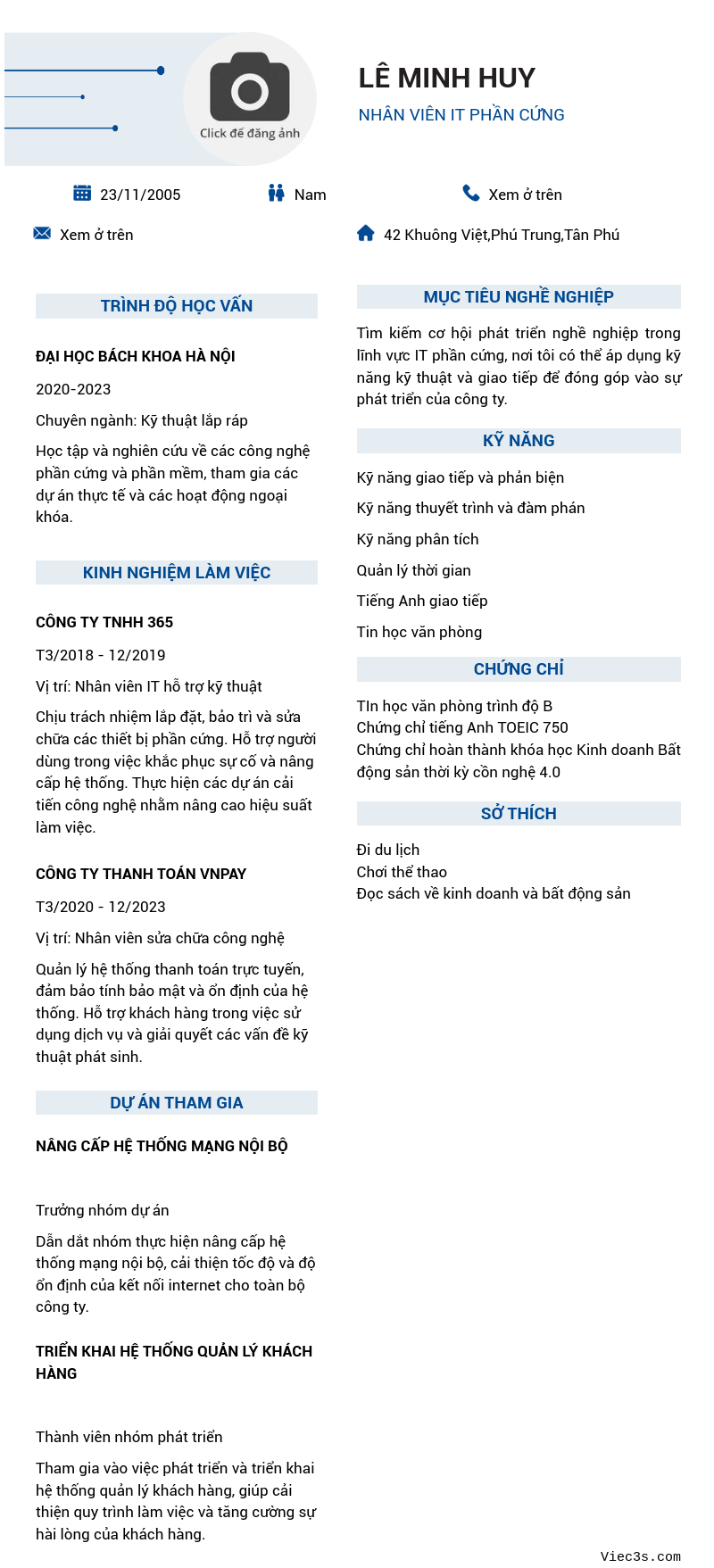 CV ứng viên