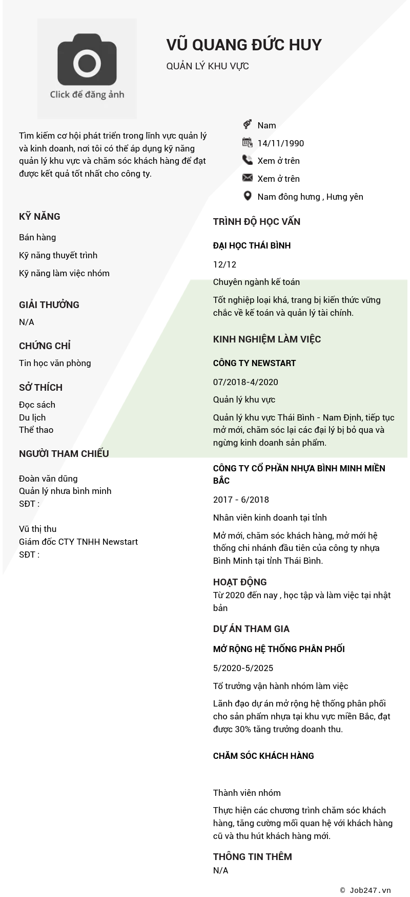 CV ứng viên