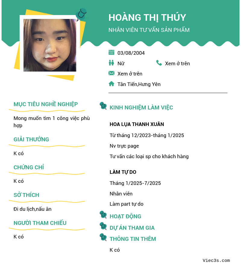 CV ứng viên