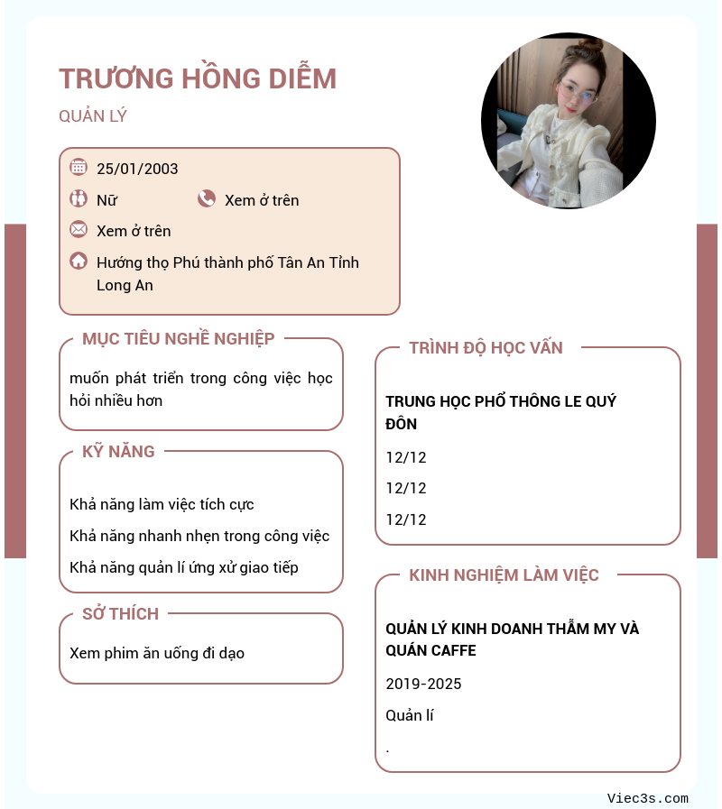 CV ứng viên