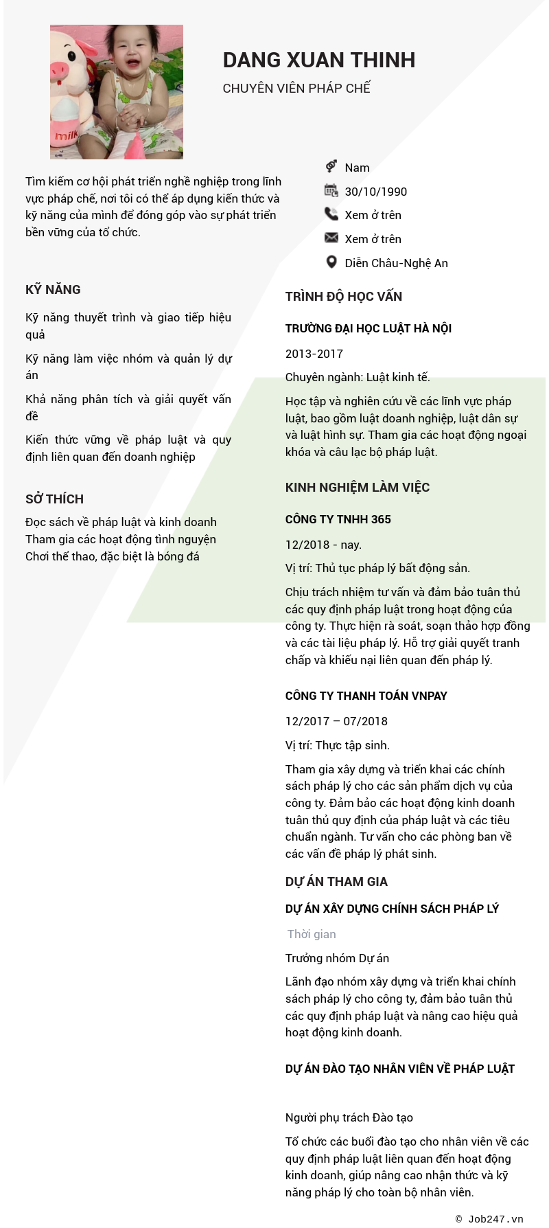 CV ứng viên