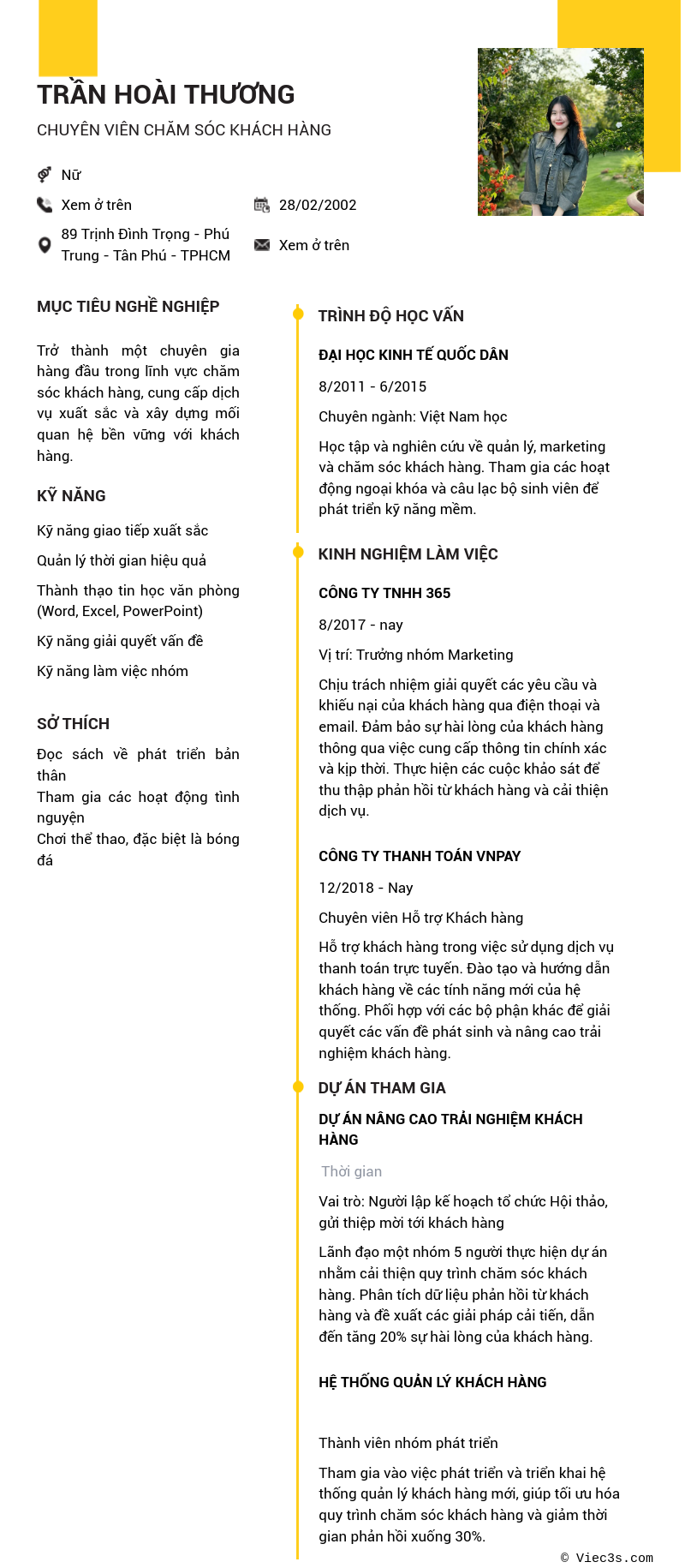 CV ứng viên