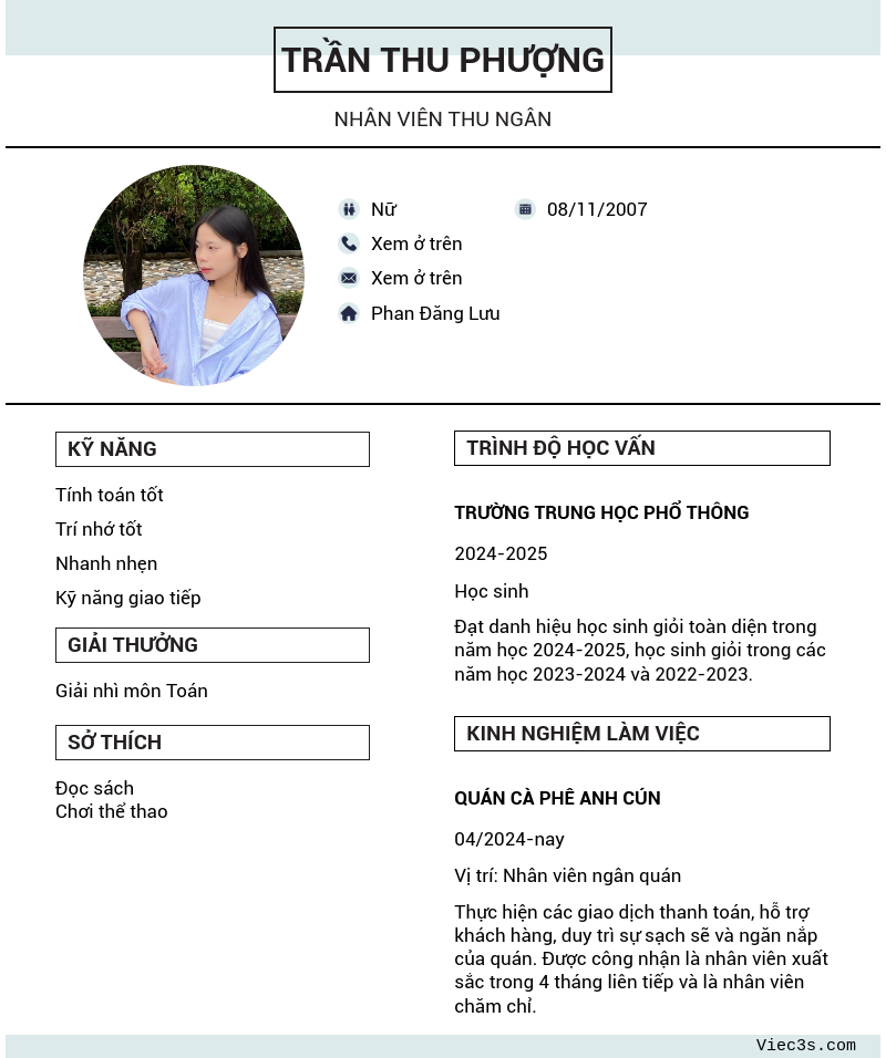 CV ứng viên