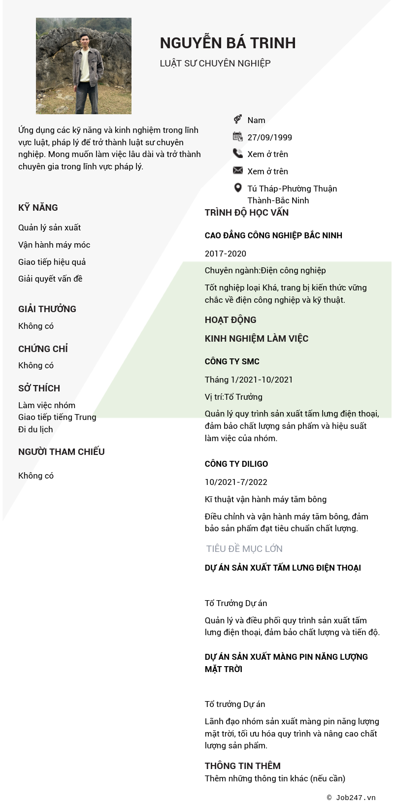 CV ứng viên