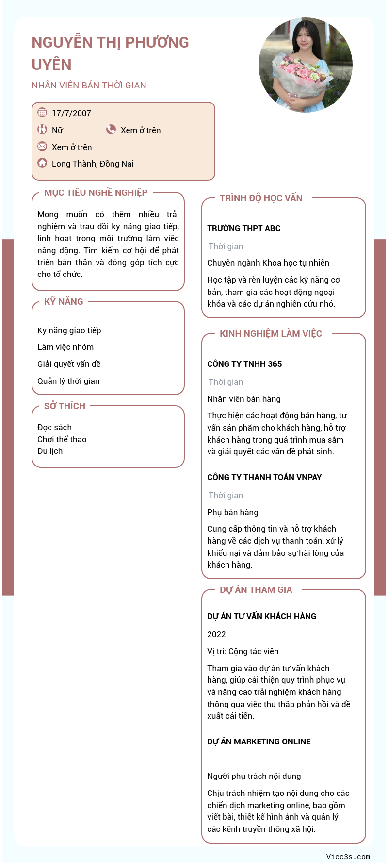CV ứng viên