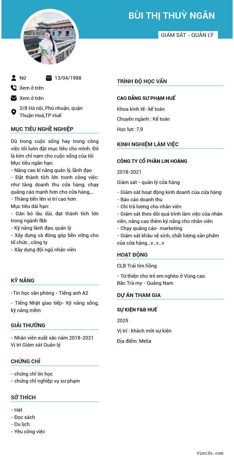 CV ứng viên