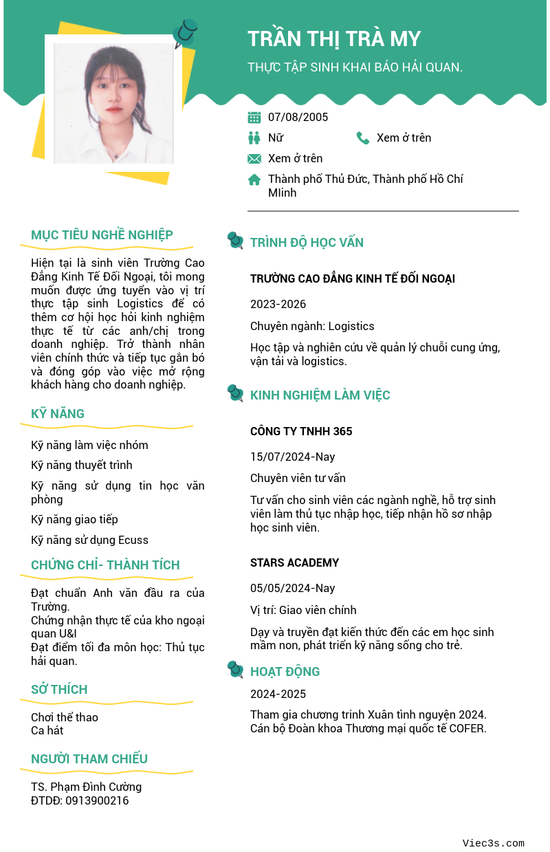 CV ứng viên