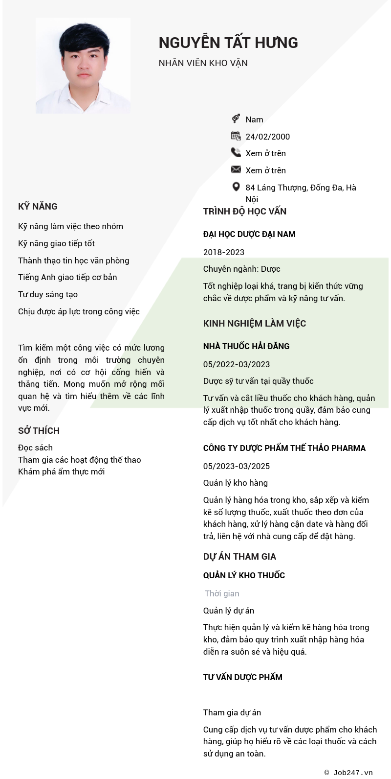CV ứng viên