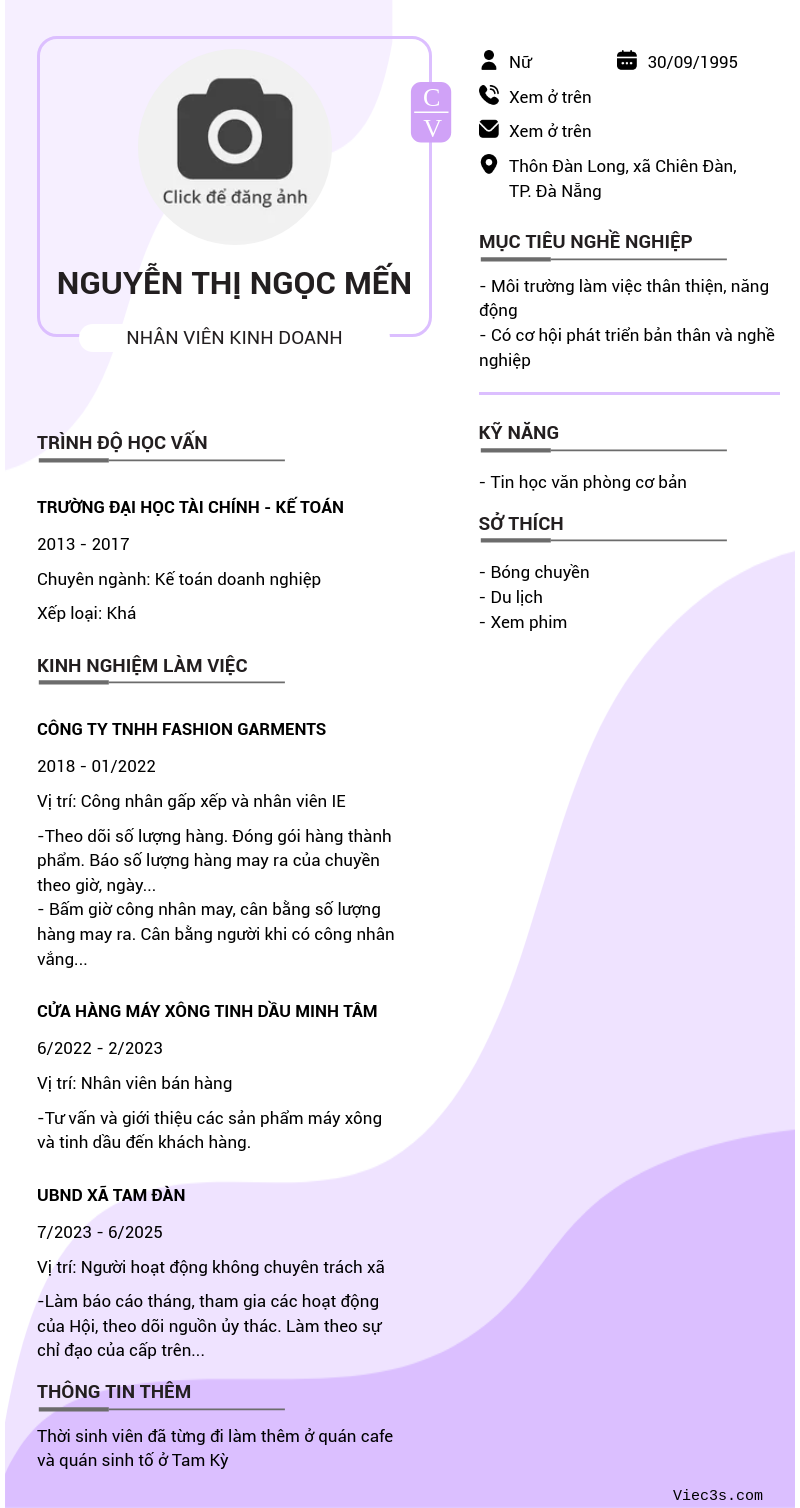 CV ứng viên