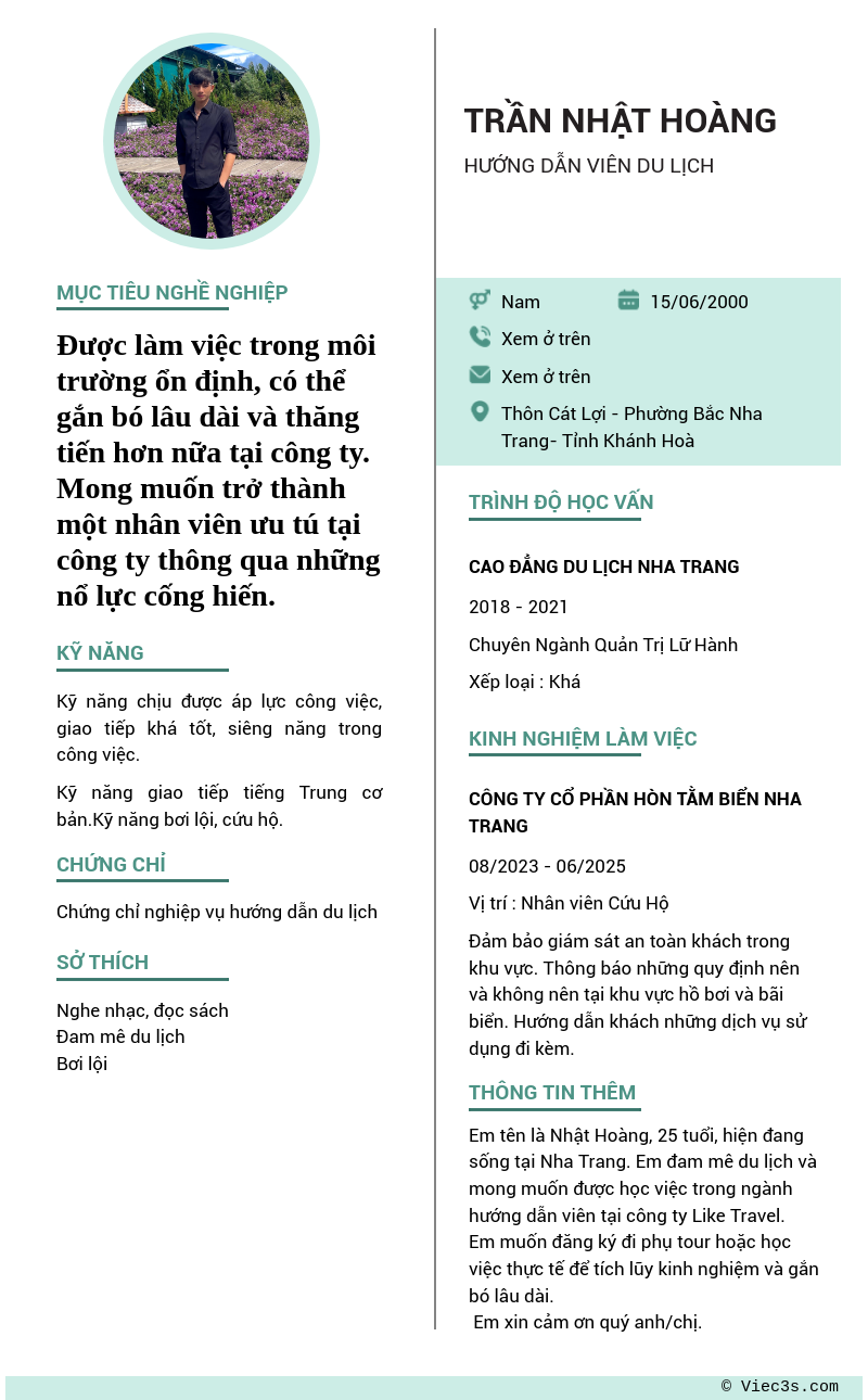 CV ứng viên