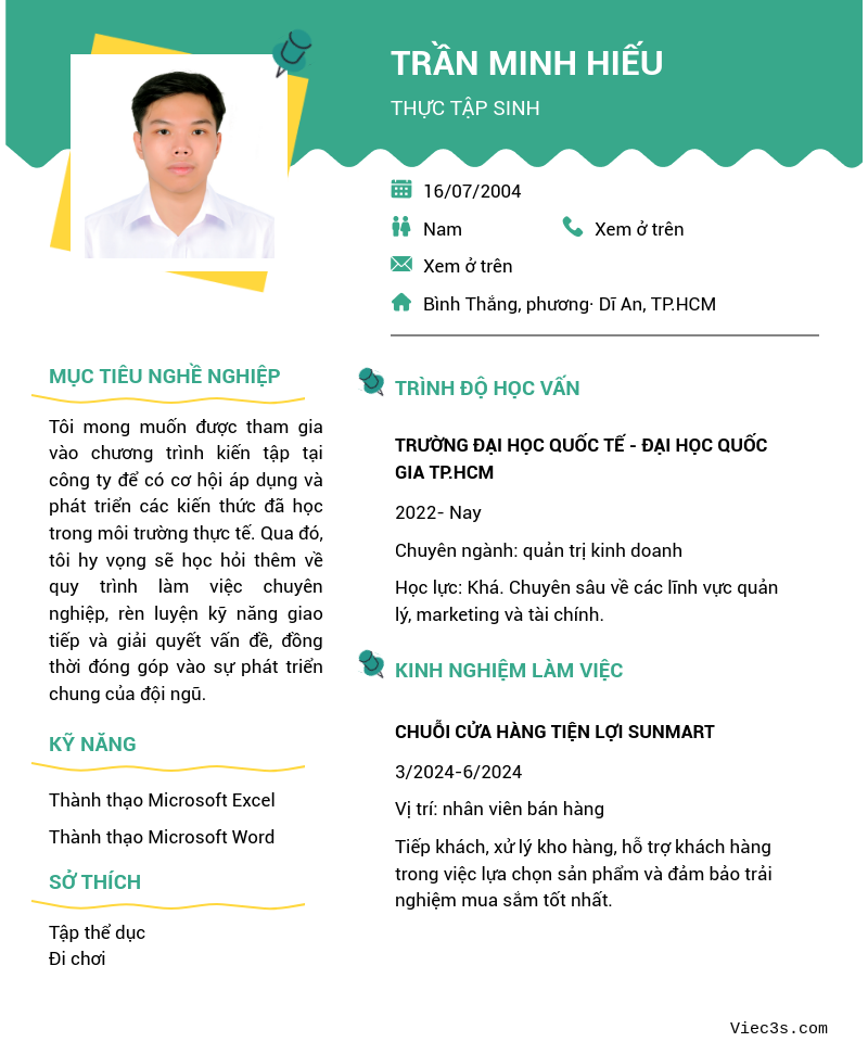 CV ứng viên
